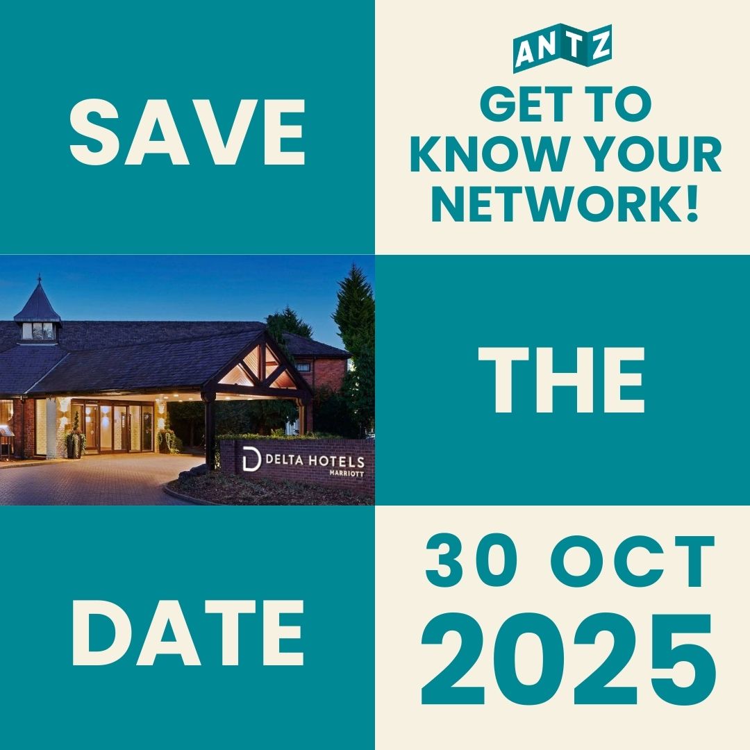#SaveTheDate now!

ANTZ #Networking returns to Delta Hotels by Marriott Manchester Airport (WA15 8XW) on Thursday, 30 Oct, from 2 pm.

#BookNow at bit.ly/antz20251030.

Stay tuned for more!

#SocialValue #SocialImpact #NetworkingWorks #ManchesterNetworkingEvent #EarlyBird
