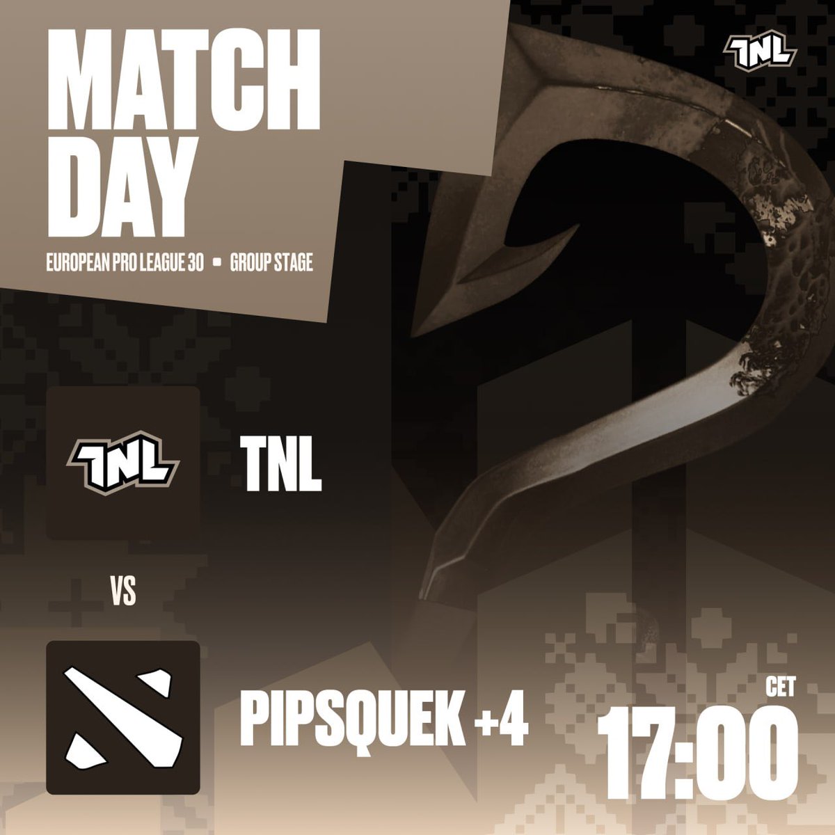tnl_cs2's tweet image. Another matchday for our #Dota2 squad!

🕔 At 17:00 CET we face the next challenge — a bo3 match vs Pipsquek +4.

twitch.tv/aelnis