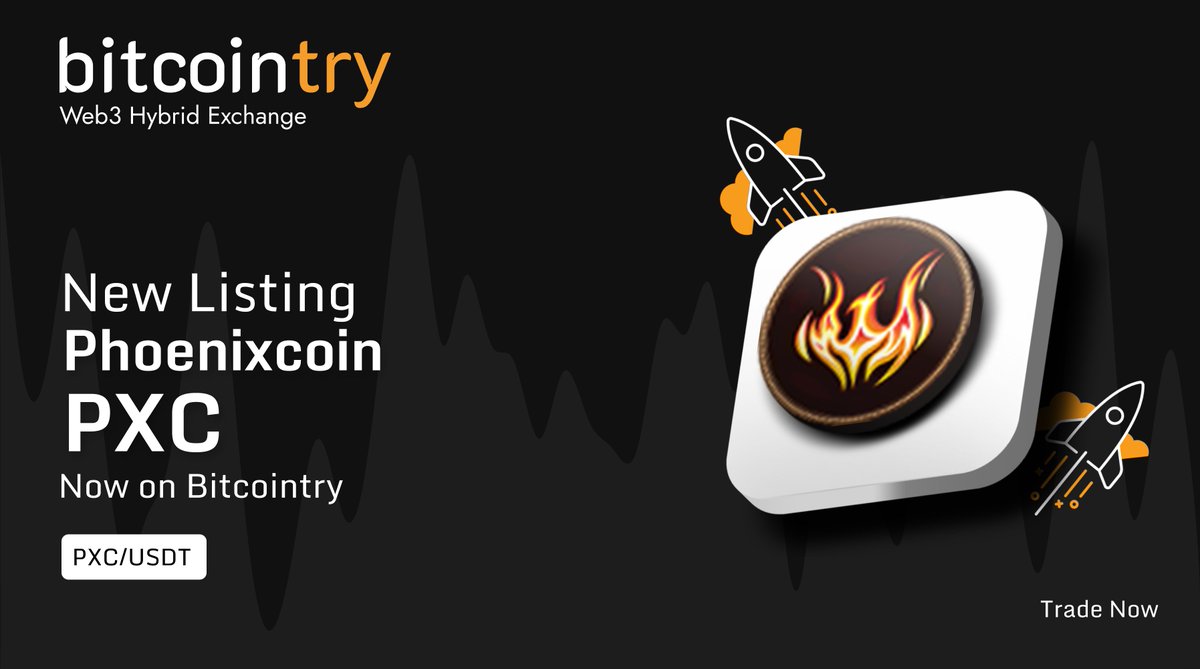 🚀 It's LIVE now! 
<a href="/Phoenixcoin/">Phoenixcoin</a>
 
The $PXC Phoenixcoin is officially LISTED! 🔥

Start trading now and be part of the movement.
Join the revolution where utility meets innovation. 🌐

🔗 bitcointry.com/en/exchange/PX…
#PXC #CryptoListing #Blockchain #POW #POS #CryptoNews #NewListing
