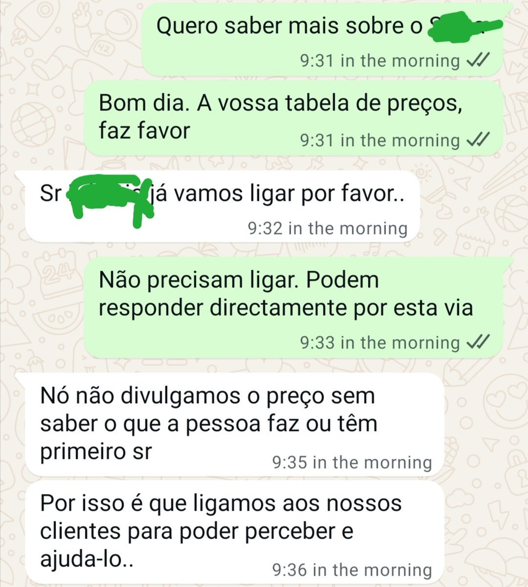 Como é que uma empresa gasta dinheiro com publicidade e quando a publicidade paga atinge o cliente a resposta deles é que não revelam preço por motivos X ou Y? Quando os clientes vão embora, o choro será perante o governo