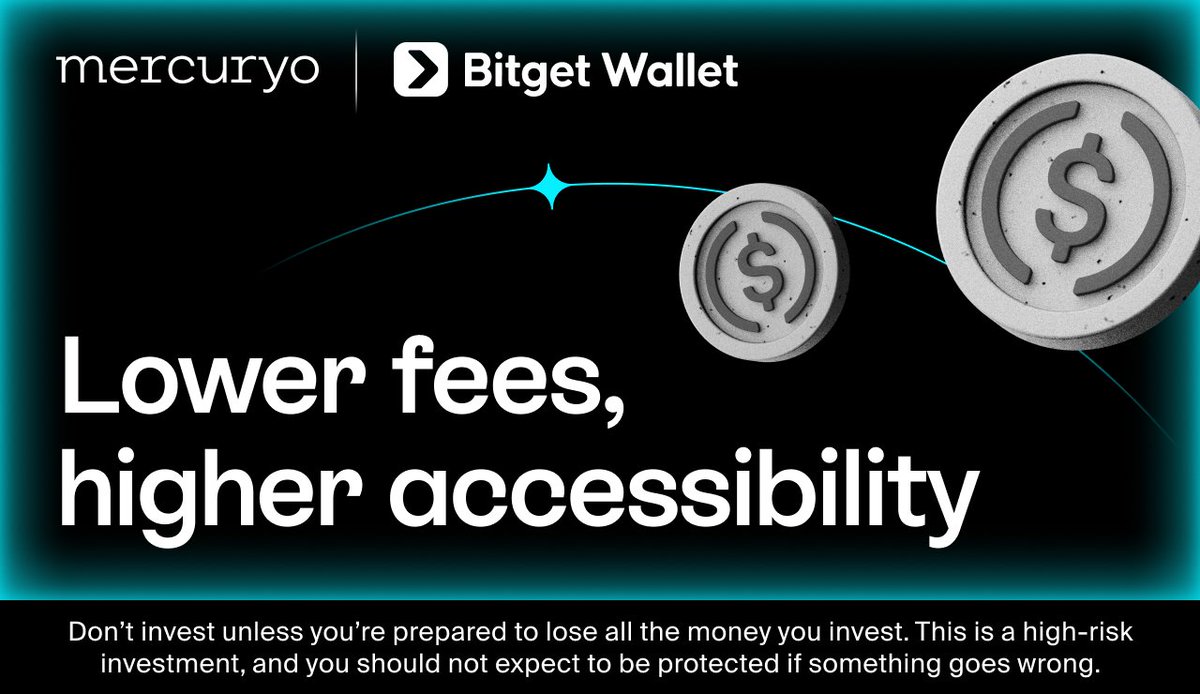 💸 Zero fees, simpler access New to @BitgetWallet? 🎉 Your first 100 USDC  purchase comes with no fees at mid-market rates, powered by Mercuryo. 🌍  Stablecoins are shaping real-world adoption. Now USDC