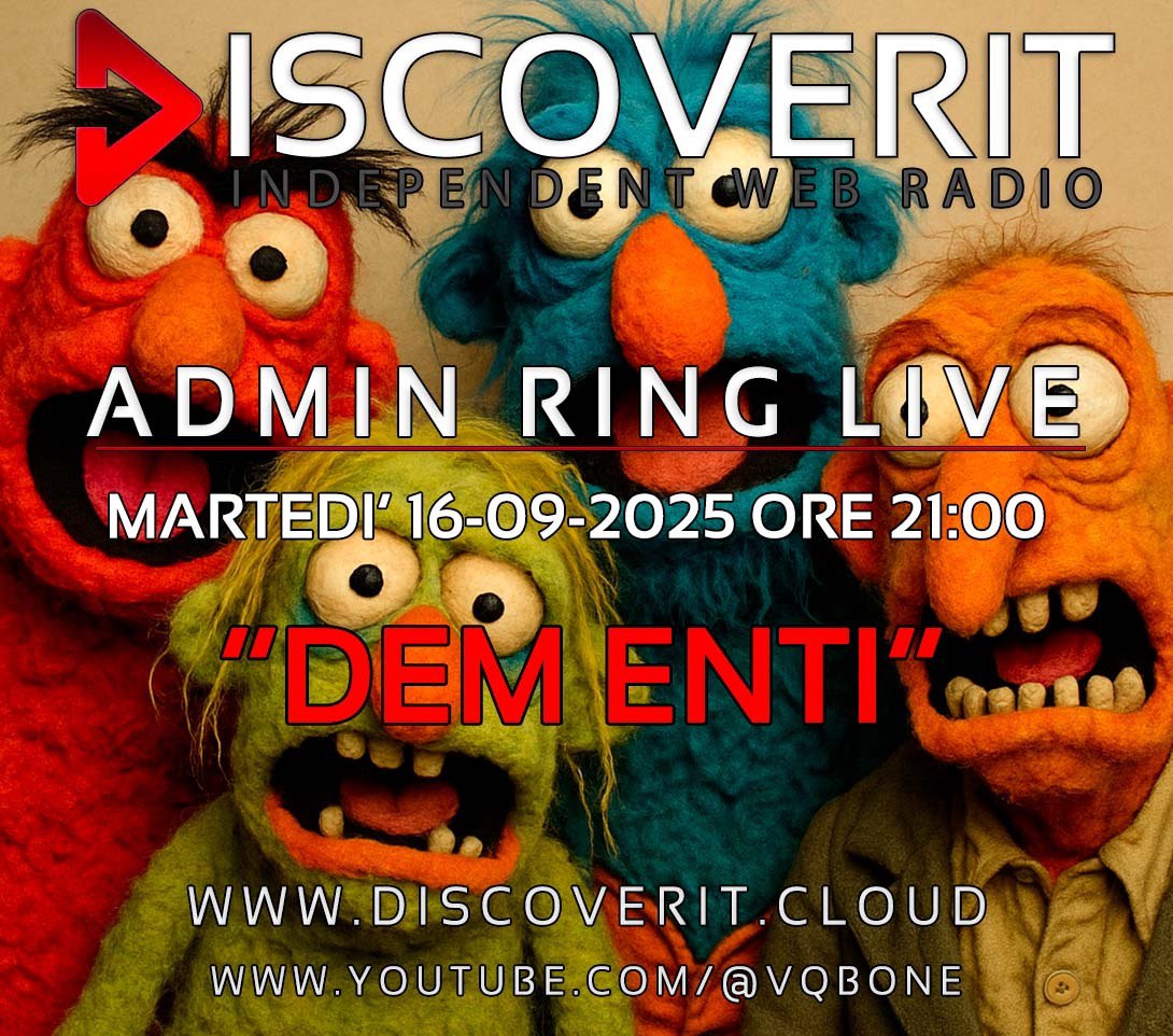 QUESTA SERA, ORE 21.00 

DEM-ENTI
il puzzle oscuro finalmente svelato

Cosa si cela davvero dietro il rapporto tra DEM ed Enti? Quali meccanismi si nascondono nelle pieghe di un sistema che sembra trasparente, ma che custodisce retroscena inquietanti?

In questa puntata andremo a