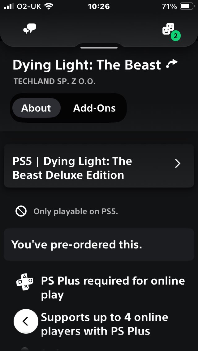 Davebirdy21's tweet photo. @DyingLightGame Give me the skin in preordered it https://t.co/7uolArOF52
