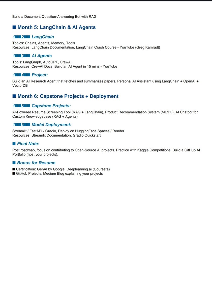 _nair_the_coder's tweet image. 🚀 Starting my AI journey!
Following a 6-month roadmap I built with Perplexity + ChatGPT:
🔹 Math & Python
🔹 ML & Deep Learning
🔹 GenAI, RAG, LangChain, Agents
🔹 Capstone projects & deployment
Will share progress & projects along the way — let’s connect! 💡
#AI #ML #DeepLearn