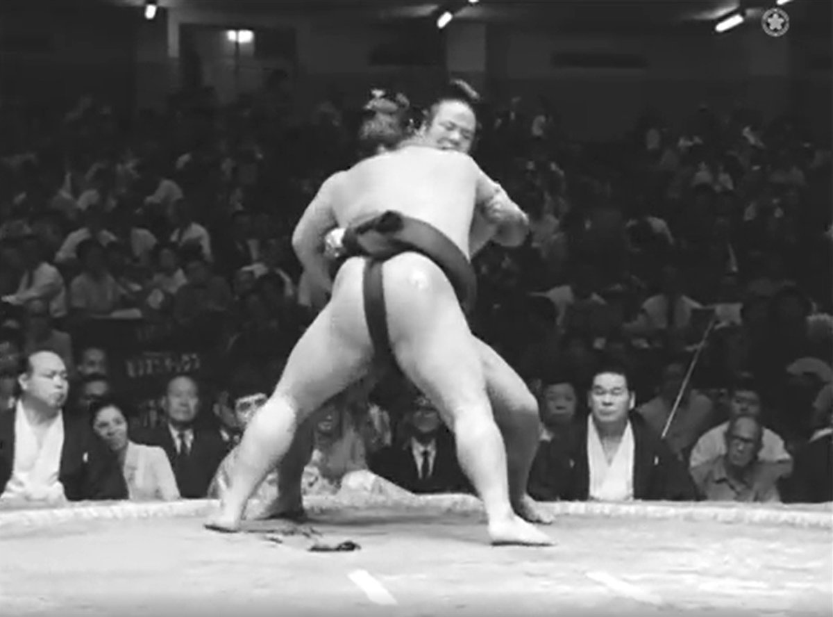 アーカイブ場所】 昭和42年九月場所 九日目。 十両5取組のうち4取組を