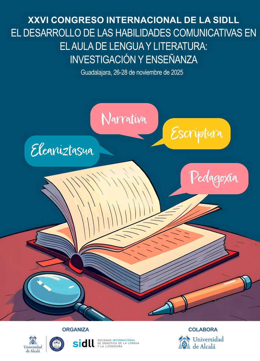 Consulta el programa provisional del XXVI Congreso Internacional de la #SIDLL:

🗨️ "El desarrollo de las habilidades comunicativas en el aula de lengua y literatura: investigación y enseñanza"
🏢 Organizado por: <a href="/SEDLL/">SIDLL</a> e <a href="/IB_Franklin/">Instituto Franklin-UAH</a> 
🤝 Colabora: <a href="/UAHes/">Universidad Alcalá</a>

¡Inscríbete a