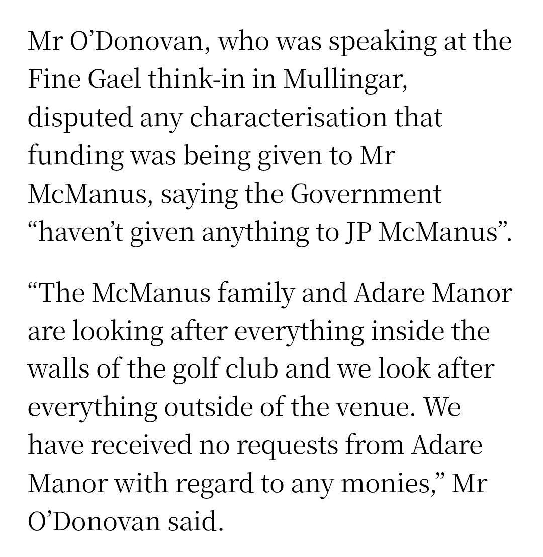 Good to see this inaccurate reporting being clarified by the Minsiter yesterday.