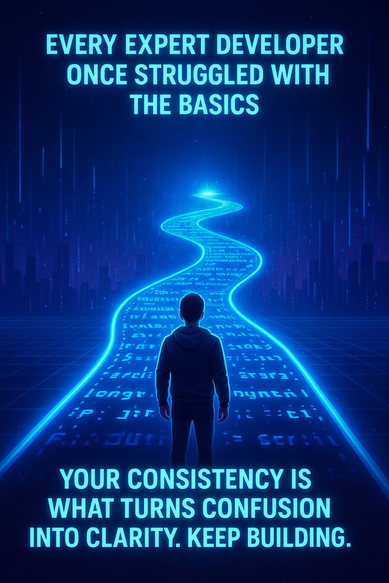 sky_mike1's tweet image. “Every expert developer once struggled with the basics.
Your consistency is what turns confusion into clarity.
Keep building. 🔥”

👉 Follow for daily Dev + AI content
#DevMotivation #TechJourney #Consistency