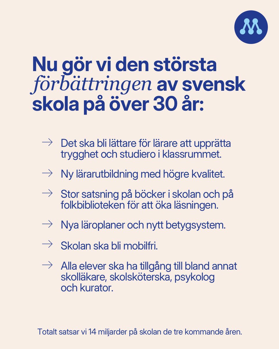 Skolan ska tillbaka till grunderna – med mer läsning och färre skärmar.

Varenda barn i vårt Sverige ska få möjlighet att lyckas, oavsett vem ens föräldrar är och var man växer upp. Det är vår skyldighet att ge alla barn den chansen.