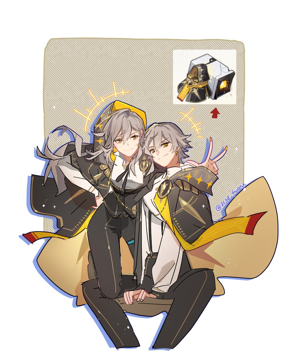 “再创天地的救世主”
#HonkaiStarRail #Caelus #Stelle
这新遗器的名字好中二，我好喜欢。