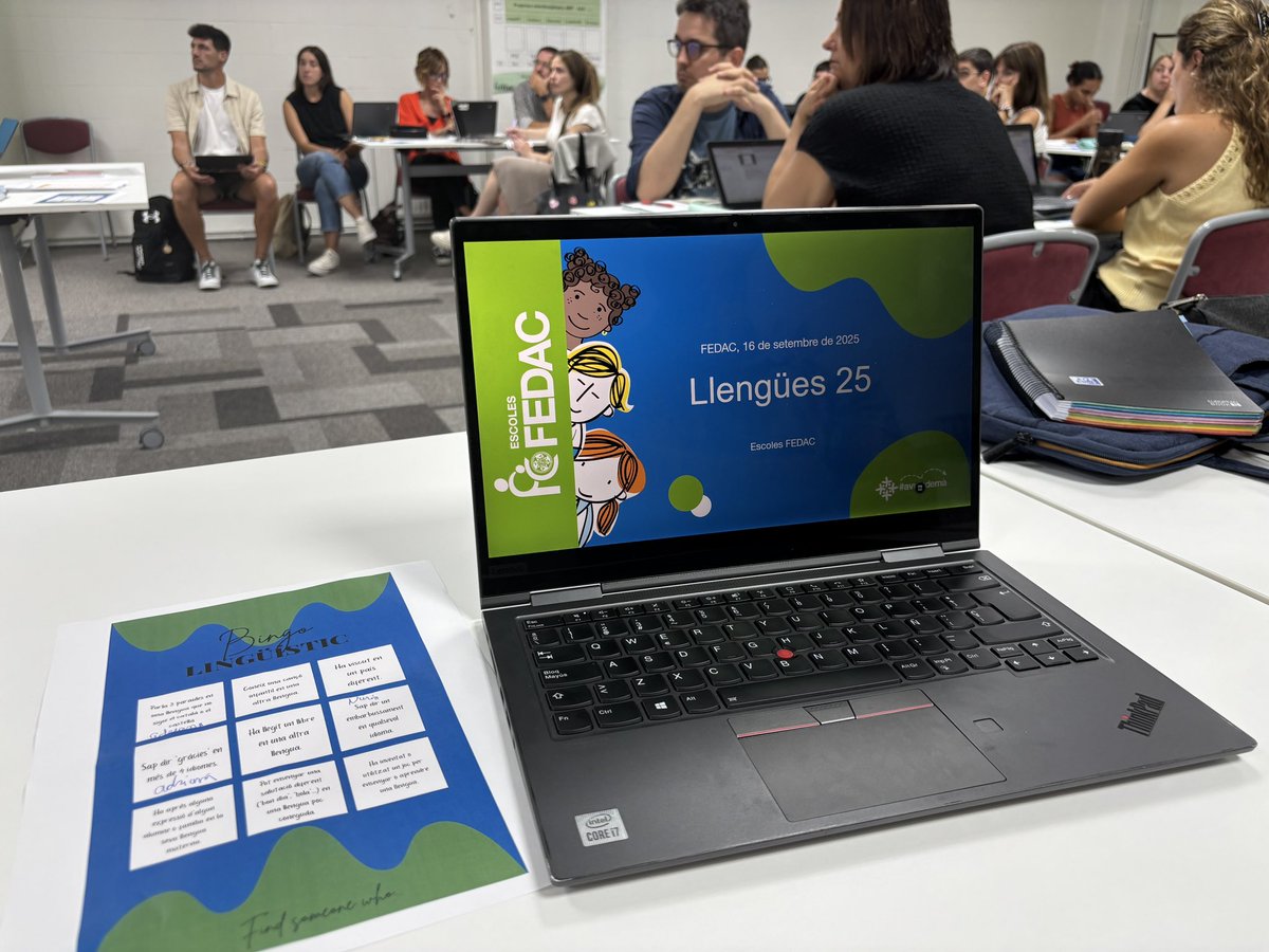 Trobada #Llengües 25 de les 25 #escolesFEDAC de Catalunya per reflexionar sobre el sentit de les llengües a la vida i a l’escola, conèixer referents epistemològics, pedagògics, sociològics i psicològics de l’aprenentatge de la llengua, i generar diàleg sobre criteris compartits.