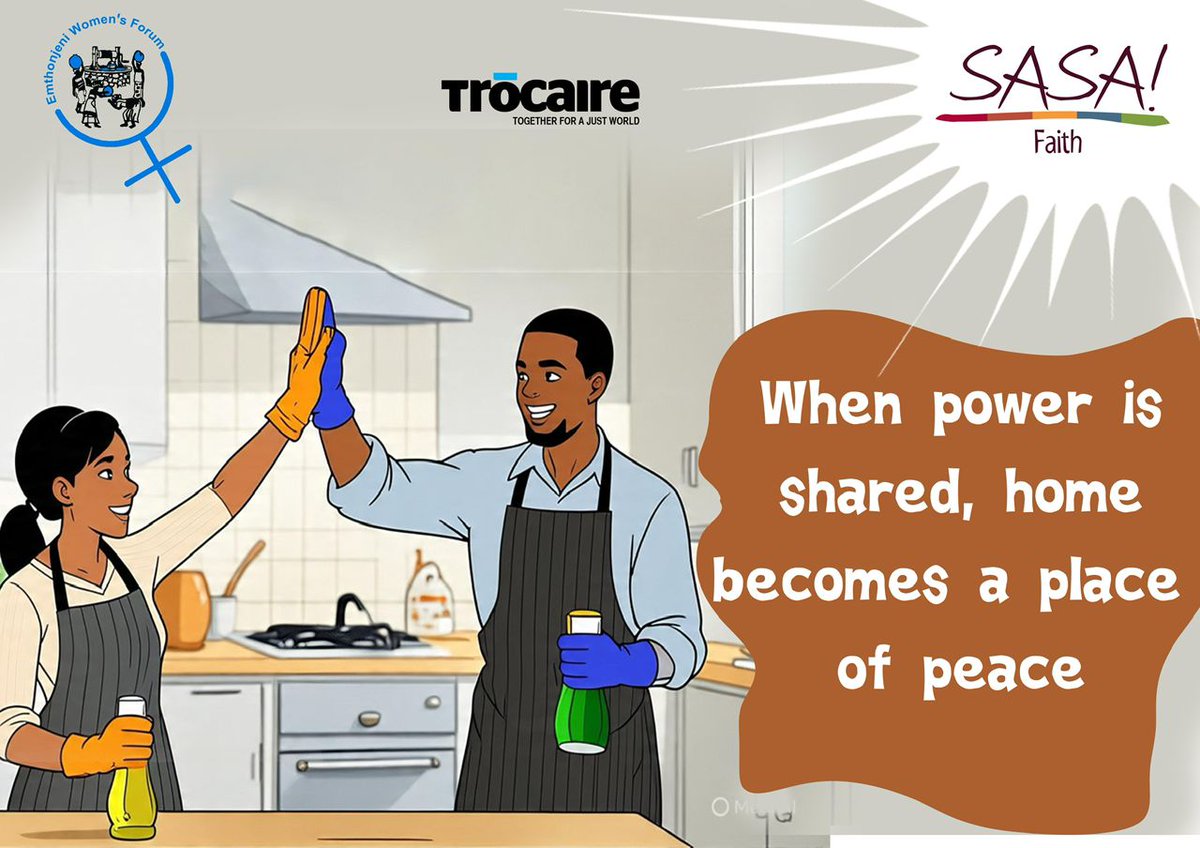 EmthonjeniWomen's tweet photo. When power is shared, homes become places of peace. Through #SASAFaith, communities are challenging harmful power dynamics, strengthening families, and standing together to end GBV. #EndGBV #GenderEquality #PeaceAtHome @RaisingVoices https://t.co/7vt6rwFNzc