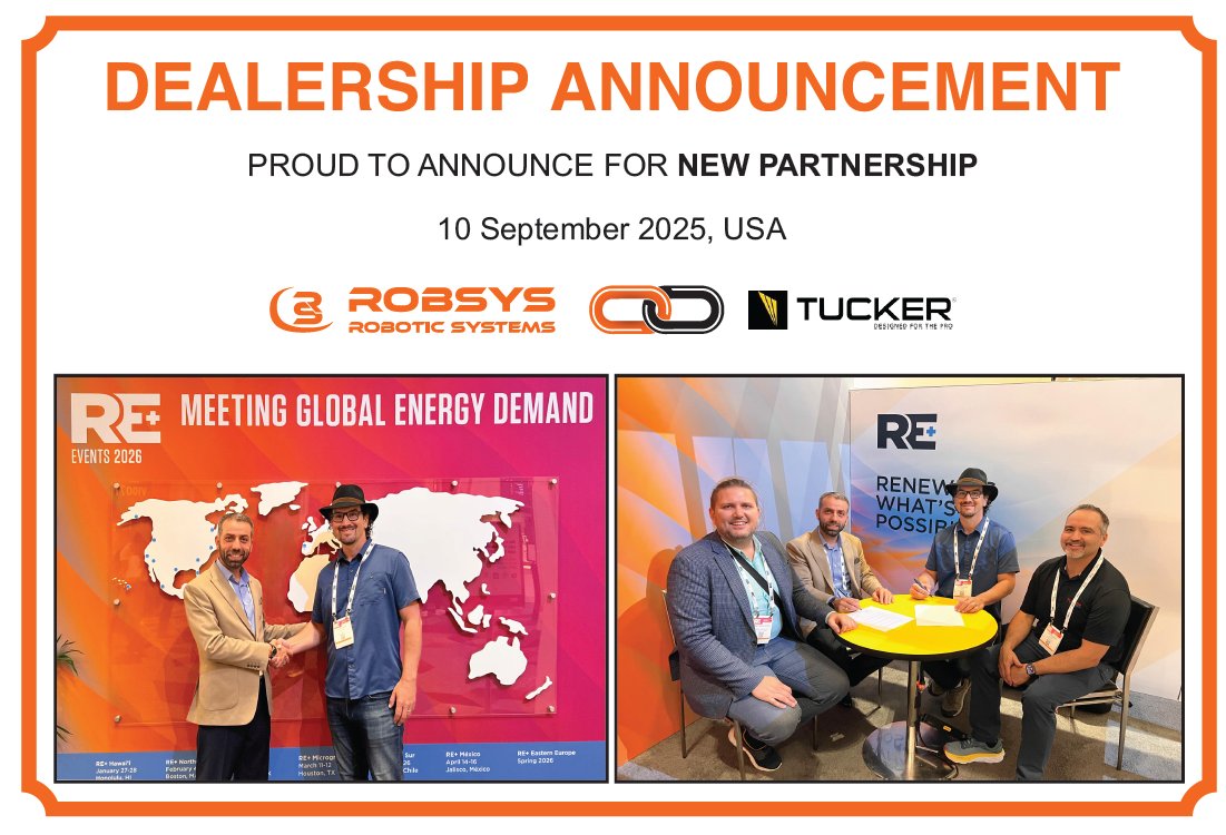 📢DUYURU: Tucker, Artık Robsys’in Amerika’daki Resmi Bayisi💥

Detay için bülten: lnkd.in/dECjvZyA

***

📢 ANNOUNCEMENT: Tucker® is Now the Official U.S. Dealer of Robsys! 💥
 
Read the press release here: lnkd.in/dkbEiRic

#robsys #tuckerusa #dealer #panelcleaning