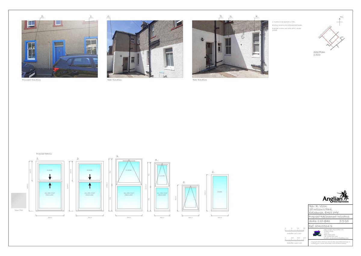 📍 28 Wilson's Park Portobello West Edinburgh EH15 1HY
👉 Swap six white timber windows for white UPVC equivalents, keeping existing sizes and positions front and rear.  .
⚖ Scale: 1/10
📂 Ref: 25/04825/WINPA
🔗 tinyurl.com/yve2o9sc

#PlanningUpdates #Edinburgh