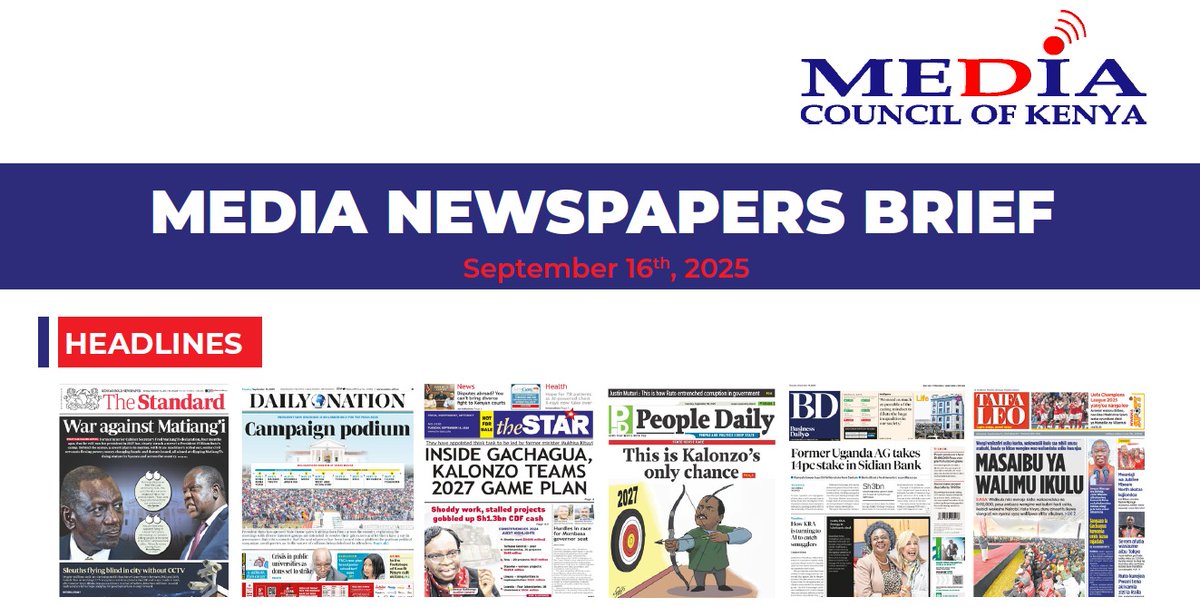 Criticism of President <a href="/WilliamsRuto/">William Samoei Ruto, PhD</a>'s use of State House for political mobilization ahead of the 2027 elections. The front page features a list of delegations hosted at State House from August 1 to September 13. The alleged political schemes against <a href="/FredMatiangi/">Dr. Fred Matiangi, EGH, PhD, HSC</a> raising ethical