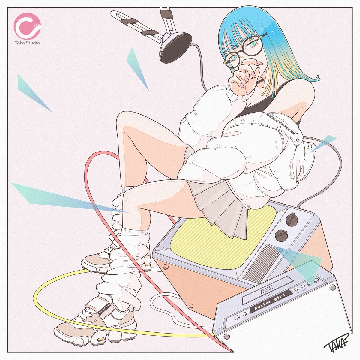 taka_studio_'s tweet photo. 『VIDEO GIRL』

#創作クラスタさんと繋がりたい⠀
#夏の創作クラスタフォロー祭り⠀
#絵描きさんと繋がりたい https://t.co/Ob9C1y24hs