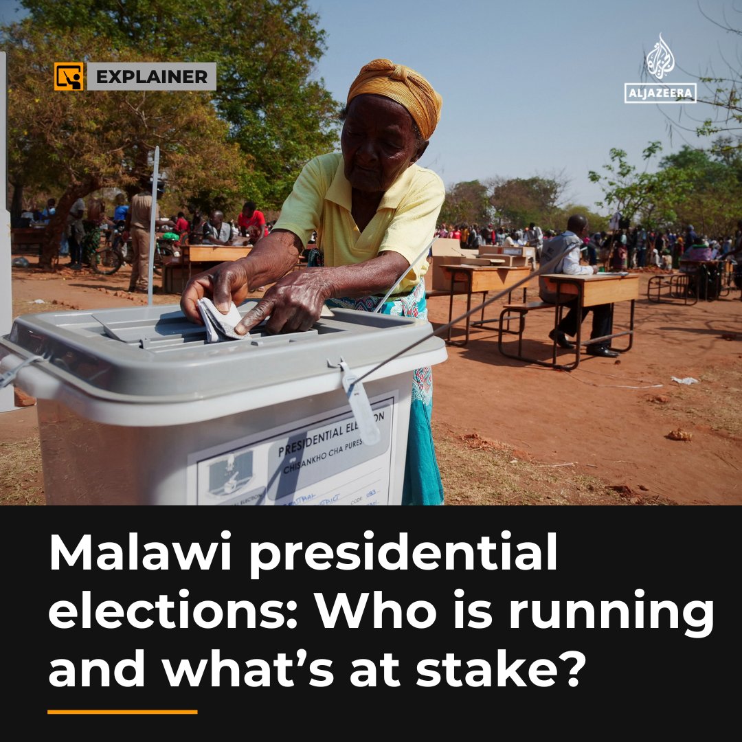 Malawians are voting to elect their next president amid a deepening economic crisis in one of Africa’s poorest and most climate-vulnerable countries.

Here's all you need to know about the elections aje.io/7apswe