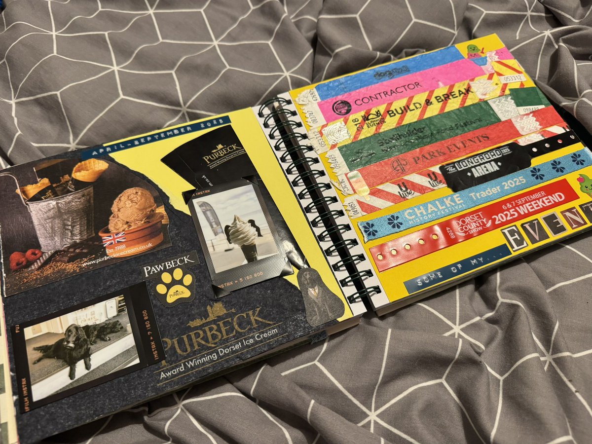 This was a fun spread to create ❤️ 
•
•
•
• 
#scrapbook #junkjournal #icecream #purbeckicecream #eventsteamleader