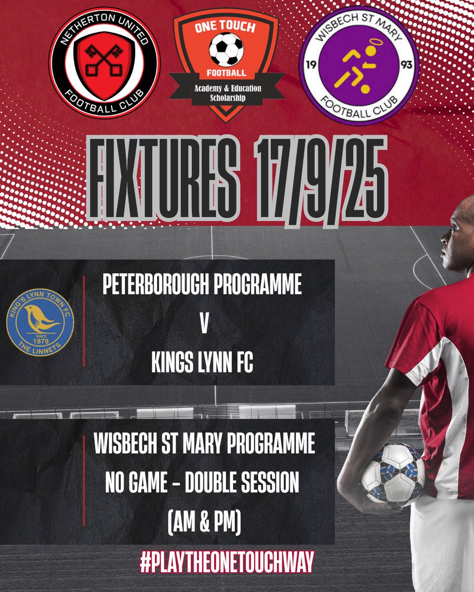 Tomorrows fixture! ⚽️

#playtheonetouchway