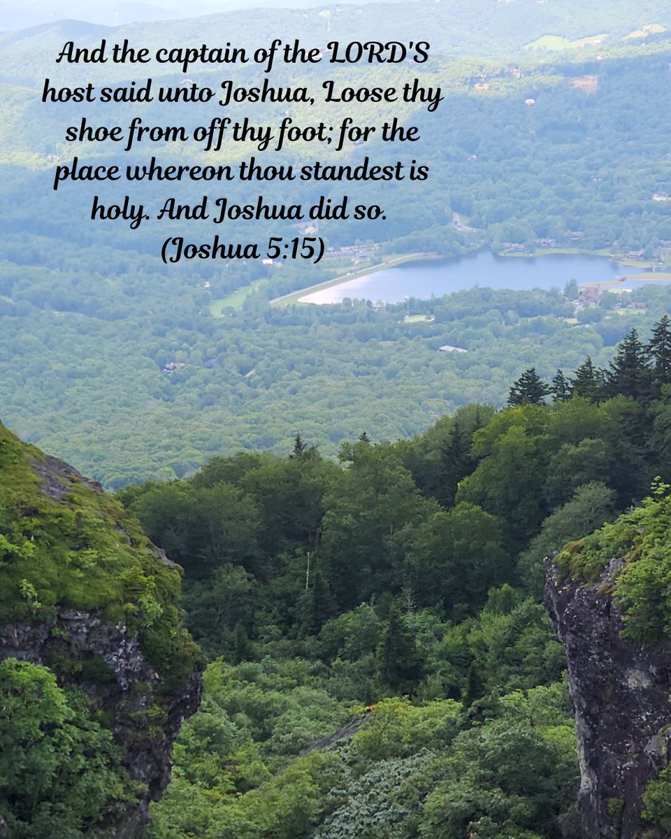 And the captain of the LORD'S host said unto Joshua, Loose thy shoe from off thy foot; for the place whereon thou standest is holy. And Joshua did so. 
(Joshua 5:15)
