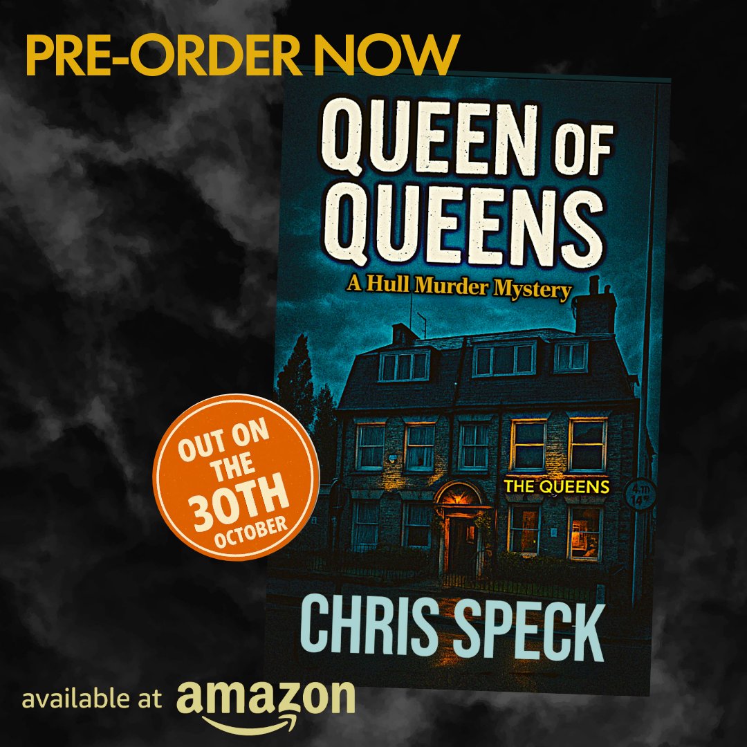 Hull murder mystery, Queen of Queens, is out on 30th October. You can pre-order a copy here:
amazon.co.uk/Queen-Queens..…
Every pub has secrets. The Queens has a body upstairs.
Welcome to the everyman pub, The Queens. It’s just before Halloween, and Bonfire Night is next week.
