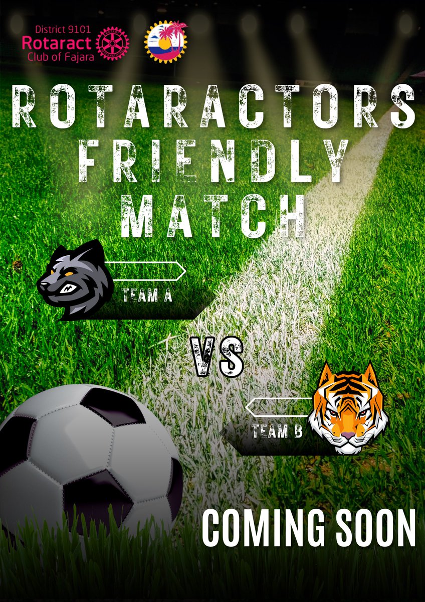 Rotaractfajara's tweet photo. ⚽ Rotaractors Friendly Football Match! ⚽

The Rotaract Club of Fajara is calling on all Rotaractors in The Gambia to join us for a fun and friendly game of football! 

This is more than just a match, it’s a chance to strengthen our bonds, celebrate unity, and create memories. https://t.co/NhKCaEdzao