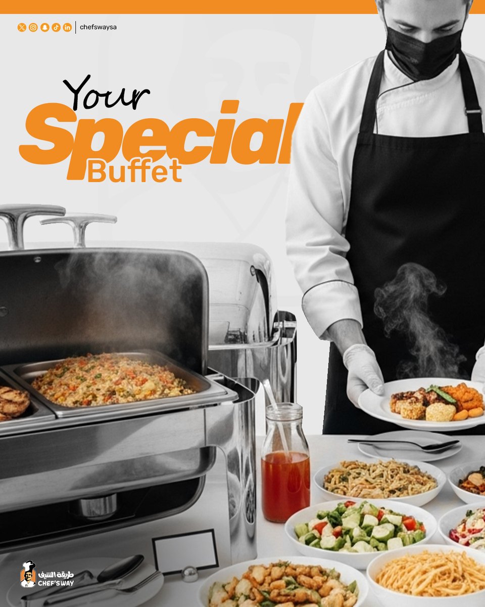 chefswaysa's tweet photo. At Chef’s Way, we go beyond catering to deliver a fully managed buffet service. From meticulous preparation to on-site setup and presentation, every dish is handled with precision to ensure freshness, quality, and a flawless dining experience. https://t.co/20AUZHnDoh