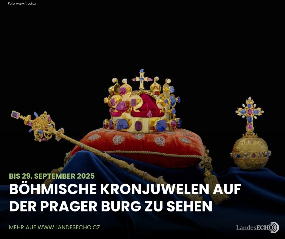 Ab dieser Woche werden die böhmischen Krönungsinsignien der breiten Öffentlichkeit präsentiert – der tschechische Präsident löst damit sein Versprechen aus dem vergangenen Jahr ein. 

Mehr dazu hier: landesecho.cz/.../boehmische…