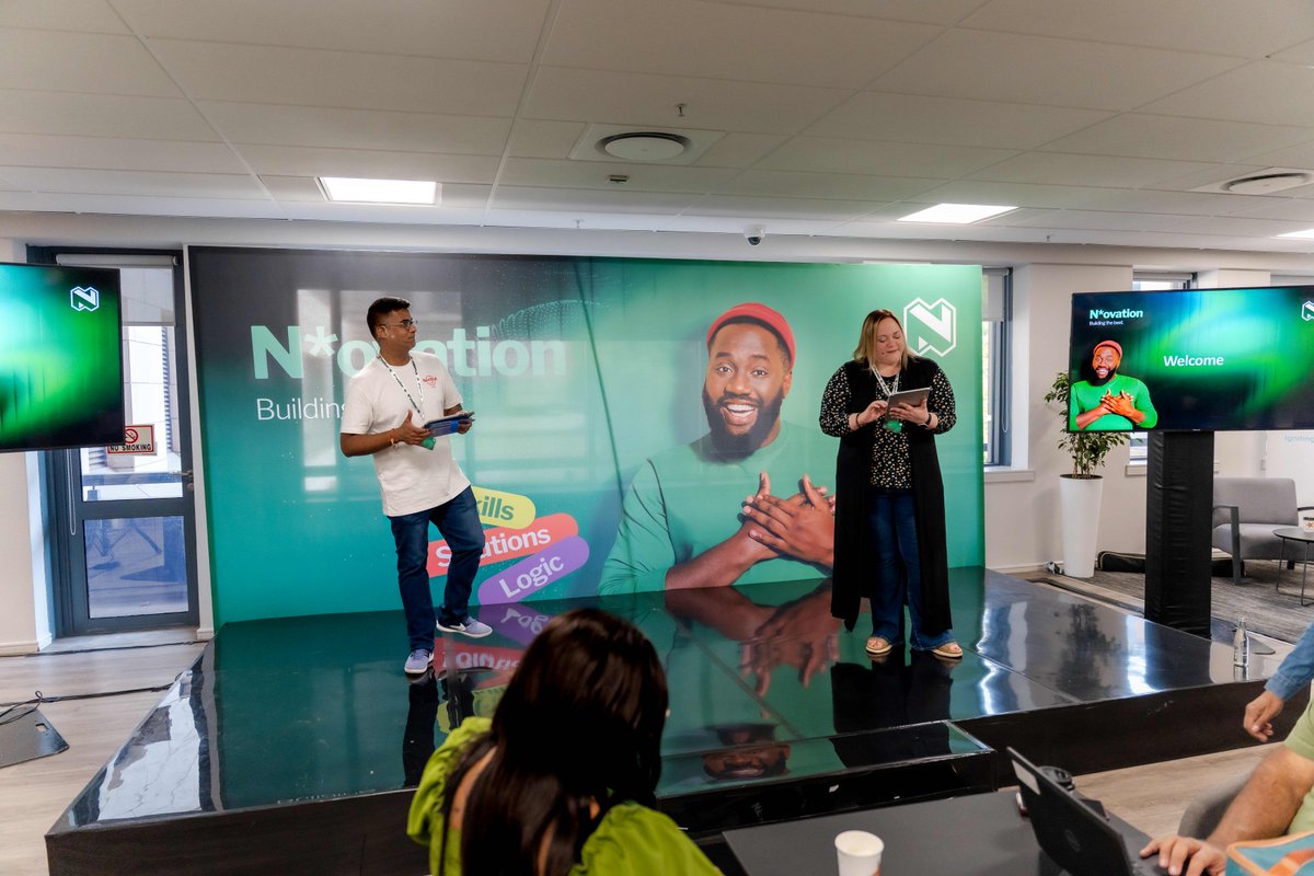 Nedbank's tweet photo. Innovation is alive at #NedbankGT!
We’ve kicked off our internal #NovationHackathon, 2 days of ideation, collaboration & cloud-first creation. With support from #Avo, #Otinga.io, #OfferZen, #NTTDataInc., #Azure, #AWS, our GT teams are building the future of banking. Let’s hack! https://t.co/4KpcX3SdDJ