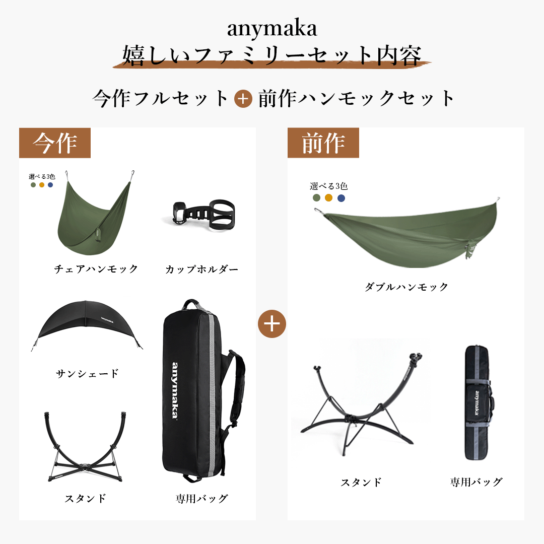 👨👩👧👦 家族で楽しむなら、セットがお得！ 「コンパクトタイプ」と