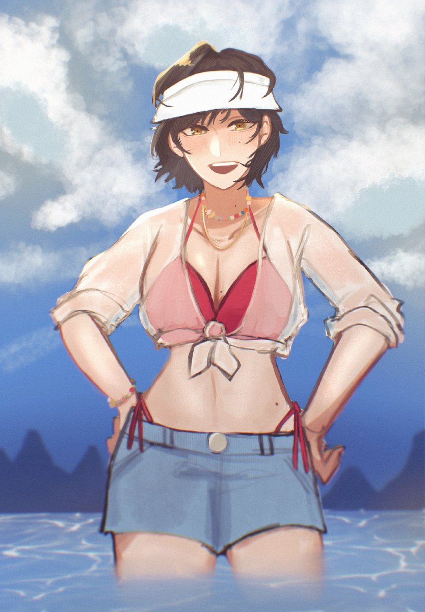 venusatelle's tweet photo. [oc] another beach art (i swear i will fix her app sometime) ☝️💥💥 #bluelilacrp #bl_ue https://t.co/9oWw7eAtVx