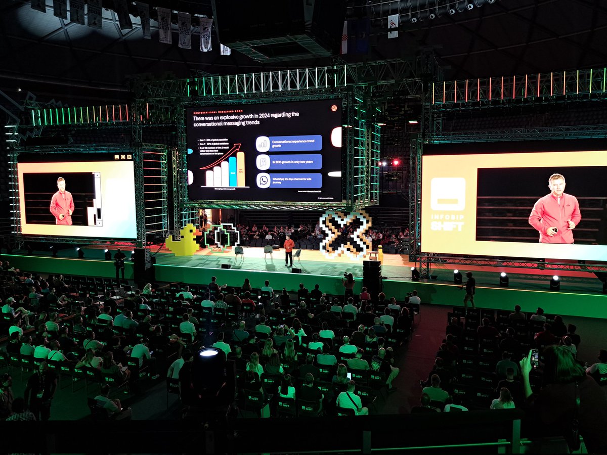 InfobipShift's tweet image. Hey, there&apos;s an AI agent that wants to talk to you! What we know now is 7/10 people prefer talking to a chatbot to get their question answered quickly - especially GenZ &amp;amp; Gen Alpha. So AI agents are here to stay!

Ivan Ostojic from @Infobip
takes the main stage 

#ShiftConference…