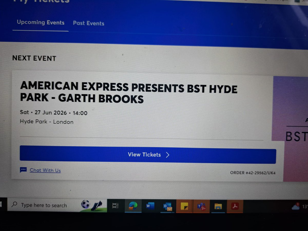 I had only one artist on my bucket list to see and never thought I would...but June 2026 that changes and i and going to <a href="/BSTHydePark/">BST Hyde Park</a> to see the incredible and legendary <a href="/garthbrooks/">Garth Brooks</a>