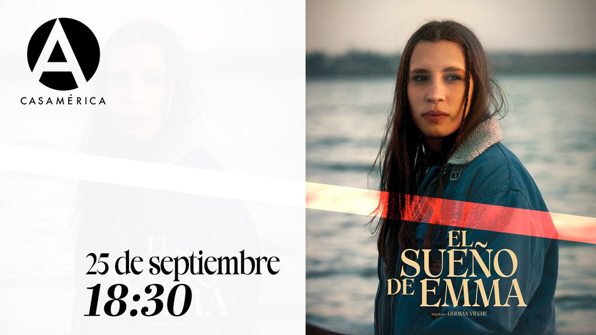 🎬 Preestreno de El sueño de Emma 🇦🇷, de Germán Vilche. Un largometraje sobre el amor, la separación y el crecimiento personal.

👥 Coloquio con Germán Vilche, <a href="/DiegoCorsini/">Diego Corsini ⭐️⭐️⭐️</a>, Sol Aramburu y <a href="/Marucangas/">Mariana Cangas</a>.
📅 25/09 – 18:30.
🔗 casamerica.es/cine/el-sueno-…