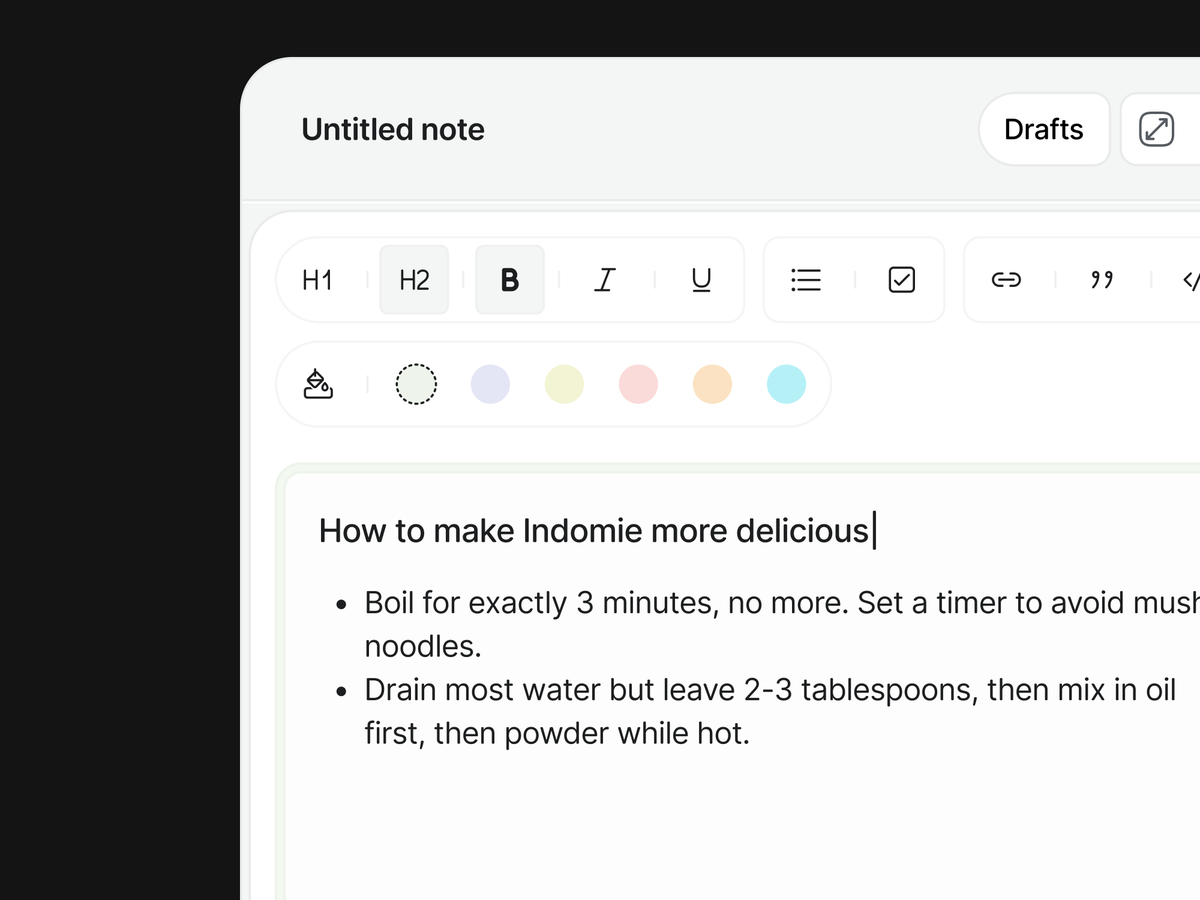 writing notes
