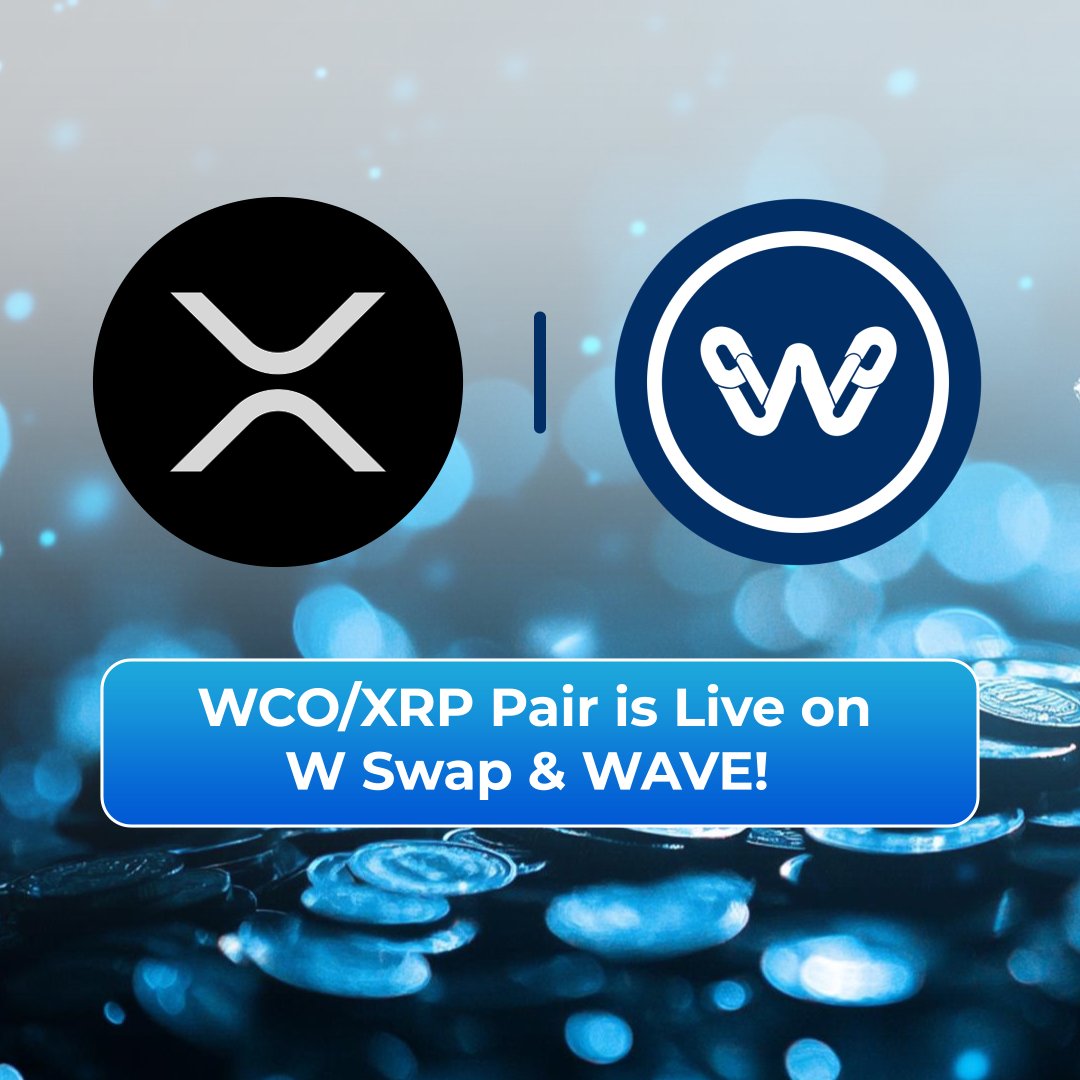 🚨 New Pair: WCO/XRP (Binance-issued) is Live on W Swap &amp; WAVE!

Kick off with a 2x Farming Multiplier

🌊 Provide liquidity to the WCO/XRP (Binance-issued) pool
🌾 Stake your LP tokens on WAVE to farm boosted rewards
⚡️ Maximize your early yield opportunities today.

✅