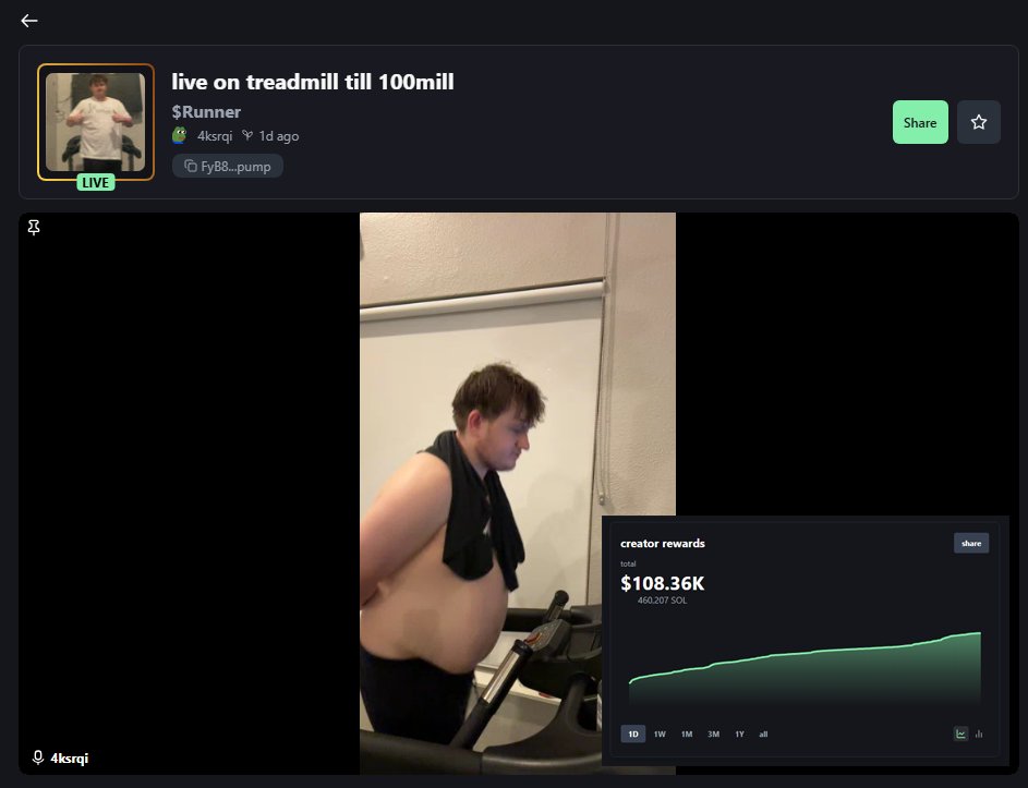 jeetmaxxer's tweet image. mr beast paid someone $250,000 to lose 100 pounds in 178 days

@pumpdotfun creator rewards just paid $runner over $100,000 in less than 36 hours

we&apos;re so incredibly early on CCM