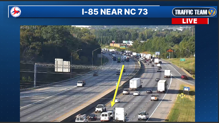 TrafficTeam9's tweet image. ALERT: This crash just cleared from the center lane I-85 SB near NC 73 #ConcordNC #CabarrusCo #clt #cltraffic #clttraffic