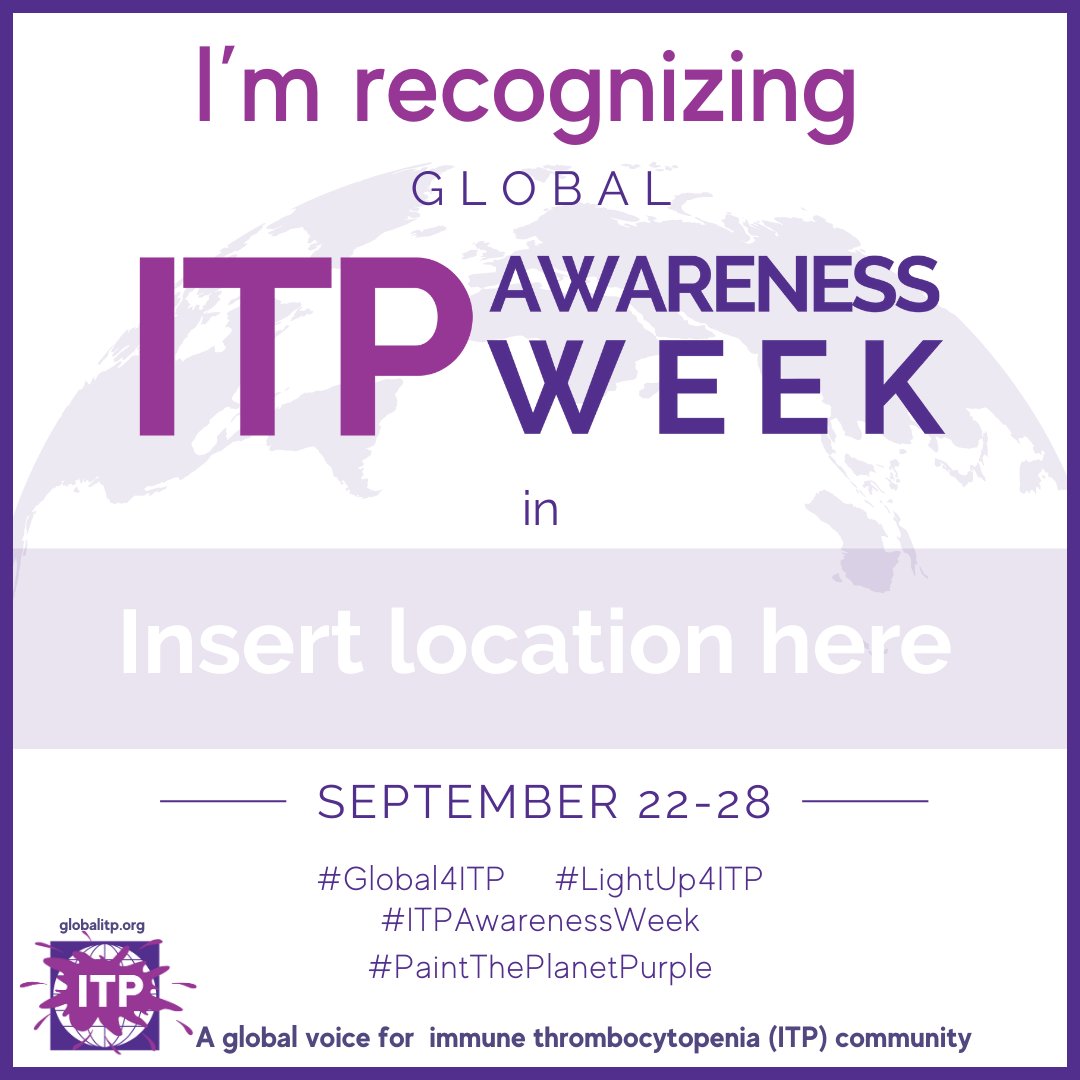 PDSA_ITP's tweet image. Next week is Global ITP Awareness Week! Let’s show the world that every voice matters. Join the global movement to raise awareness and support those living with ITP by downloading your template today at pdsa.org/itp-awareness-….