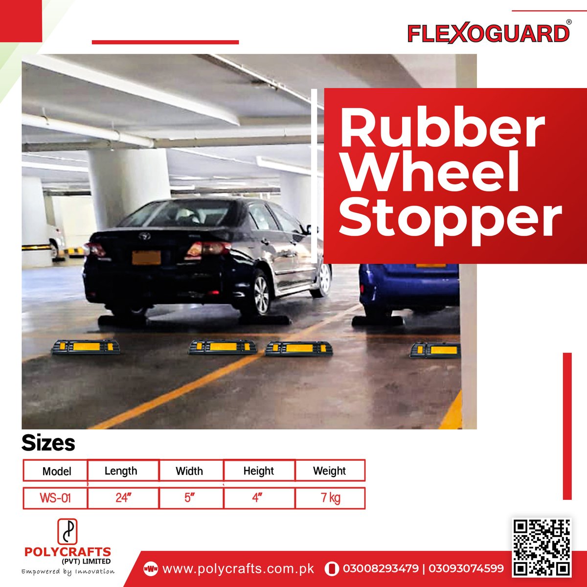 polycraftspvt's tweet image. No more bumper damage! Wheel Stopper WS-01 keeps vehicles in place — ideal for malls, hospitals, &amp;amp; commercial parking lots. Our Wheel Stopper is the ultimate choice for organized, safe parking spaces.

Buy Now! polycrafts.com.pk/product/wheel-…

#Wheels #WheelStopper #Vehicles #Safety