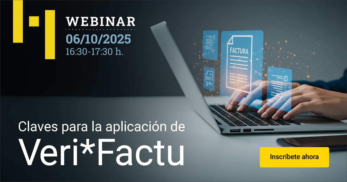 ARANZADI LA LEY (@aranzadilaley) on Twitter photo ¿Quieres conocer las claves para la aplicación de Veri*Factu? Reserva tu plaza en este encuentro digital en el que analizaremos las claves de este nuevo sistema de #facturación despejando las dudas que surgirán con su próxima implementación. + INFO👉ow.ly/P0jc50WXko6 ¿Quieres conocer las claves para la aplicación de Veri*Factu? Reserva tu plaza en este encuentro digital en el que analizaremos las claves de este nuevo sistema de #facturación despejando las dudas que surgirán con su próxima implementación. + INFO👉ow.ly/P0jc50WXko6