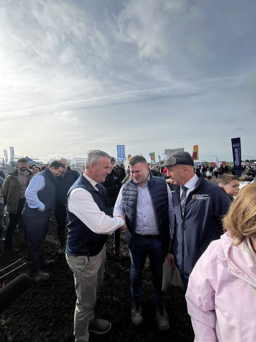 dairymaster's tweet photo. A great way to kick start this year’s @NPAIE with a visit from Minister of Agriculture, Food and the Marine @martinheydonfg and @MHealyRae. It was a pleasure to meet again and have discussions on the future of the sector! 🐄👏🏻😊
#Ploughing2025 #Dairymaster https://t.co/MWlIkmde5Z