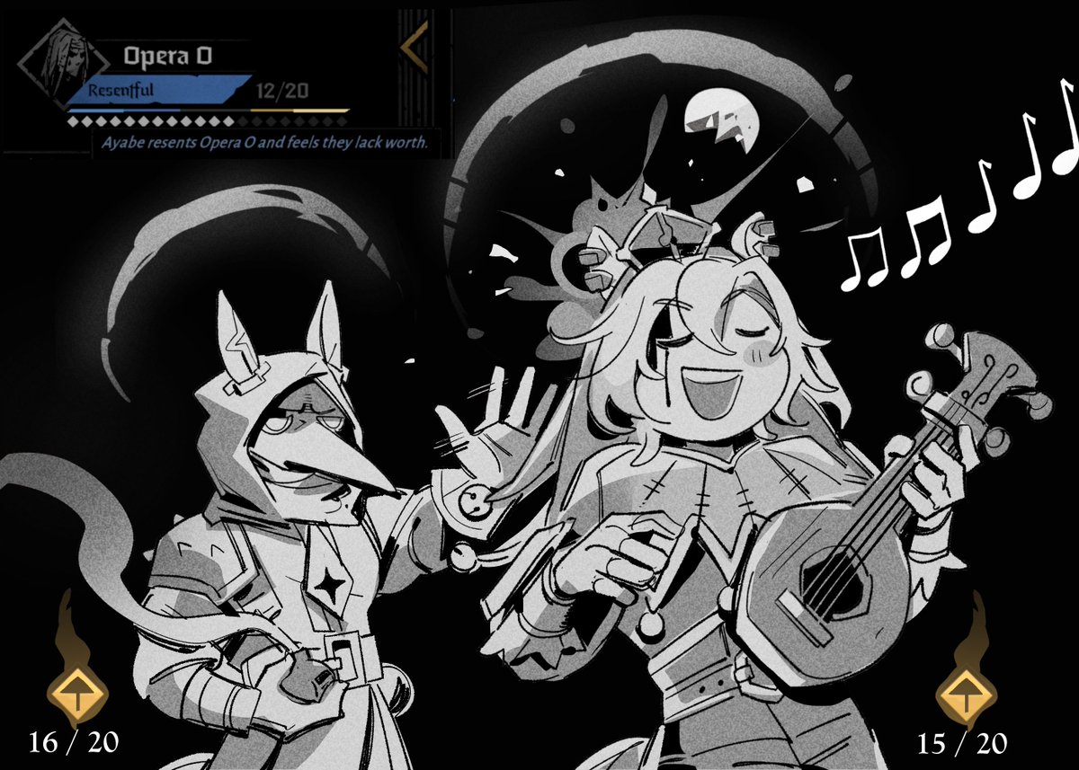 sappy_sprout's tweet photo. sorry, this is so niche... the playthrough was so funny with ayabe's hatred that came from a 5% chance. then tm opera o's quirk being generous, so the two of them kept exchanging one-sided affirmations the entire time. https://t.co/CKxc7ZugWD