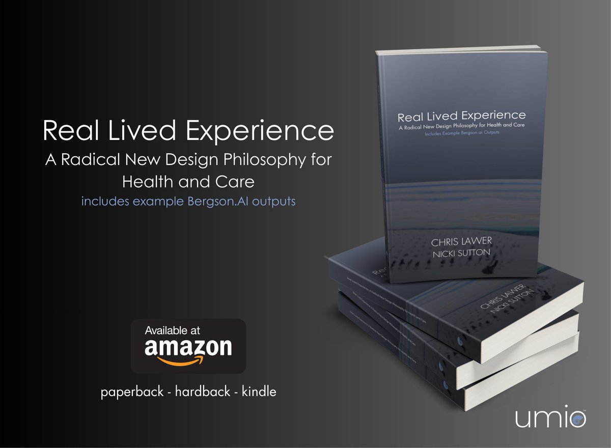 Published today: Real Lived Experience: A Radical New Design Philosophy for Health and Care. 
 
Sick of health innovation buzzwords? So are we. This book cuts through the noise ... with feeling.

Buy at: amazon.co.uk/dp/B0FQTWY21L/…