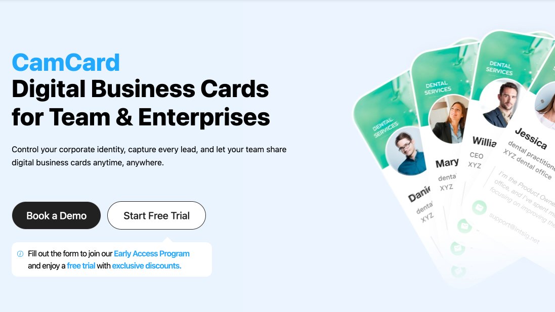Digital Business Cards Make Your Enterprise Networking Smarter!

· Instantly sync company information changes without reprinting costs
· Zero printing expenses while supporting ESG sustainability goals
Experience Now → camcard.com/team-business-…