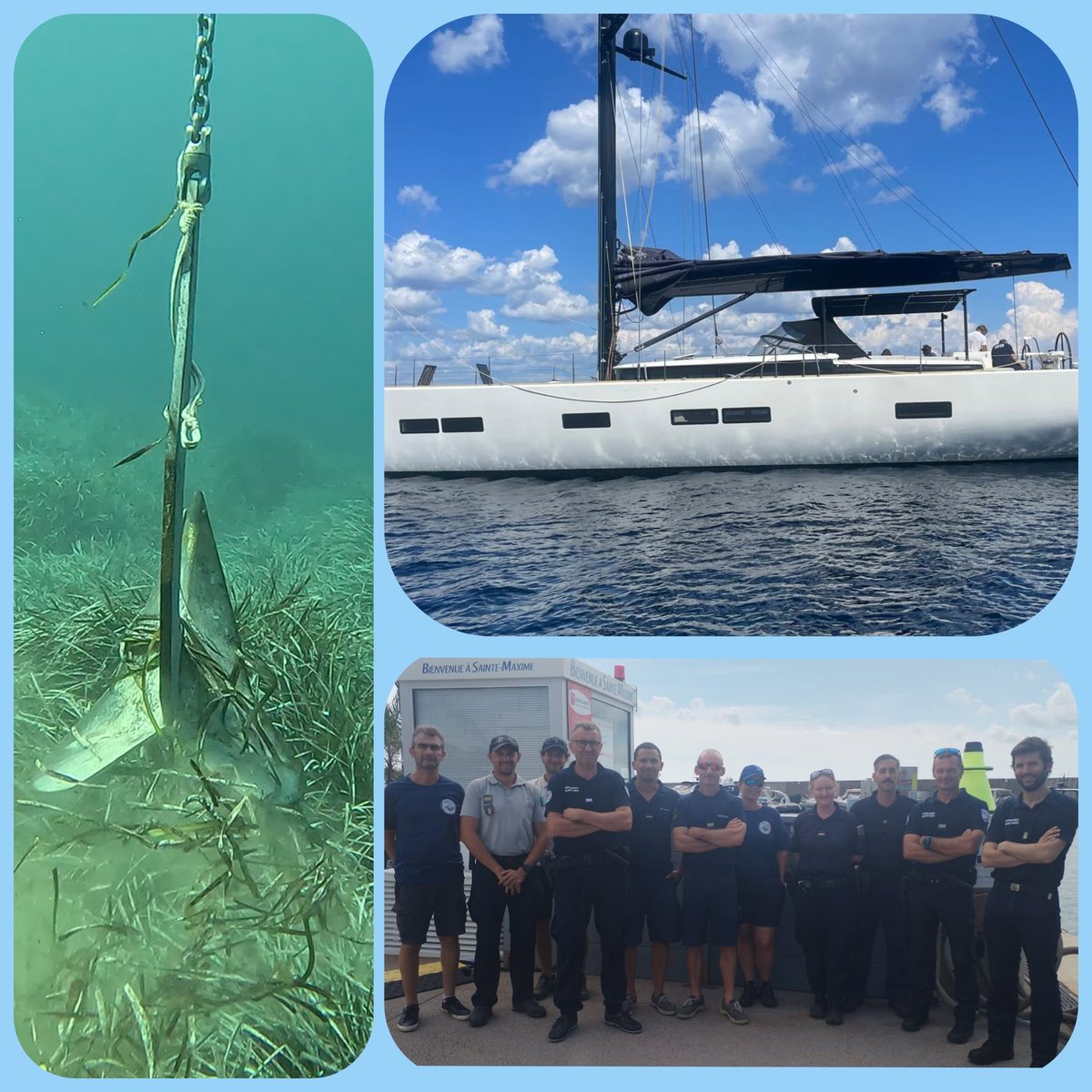 Gendarmerie_083's tweet photo. ⚓ #environnement - Protection de la posidonie dans le golfe de Saint-Tropez 🌿
📆Le 10/09/25, la BN des #issambres, les affaires maritimes, les douanes, les gardes du Parc national de #portcros et la PM #ramatuelle ont sensibilisé et rappelé les règles aux plaisanciers.
🤝 https://t.co/aza3w86AdZ