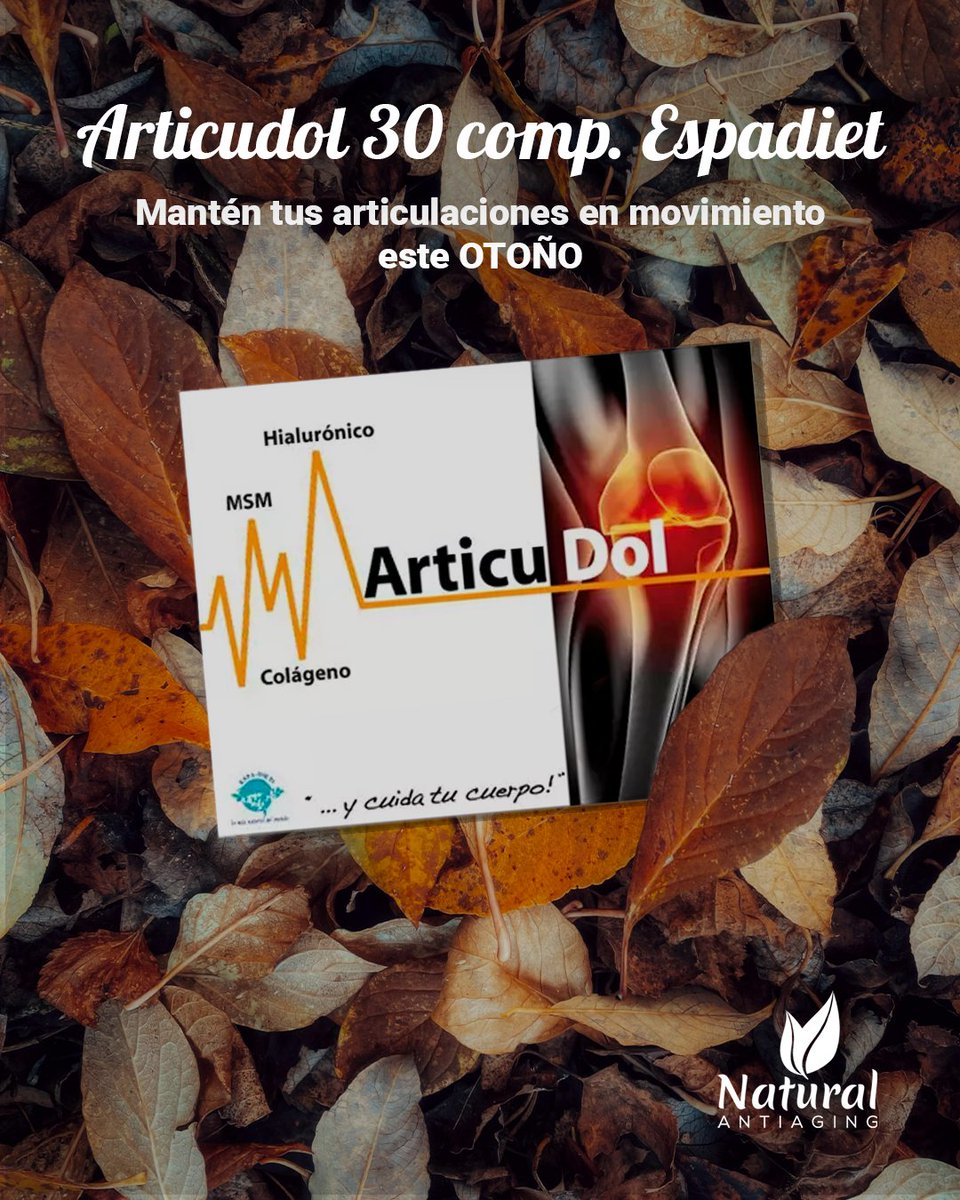 NatuAntiaging's tweet photo. 🍁🍂Prepárate para este otoño y protege tus articulaciones del frío y la humedad que pueden hacerlas más rígidas.

 🌐Descúbrelo en: https://t.co/iSrVZGei9l
 ℹ️info@natural-antiaging.com
 📱+34 932 375 312

#NaturalAntiaging #SaludArticular #OtoñoSaludable #ArticulacionesFuertes https://t.co/bjKVdDq0nh