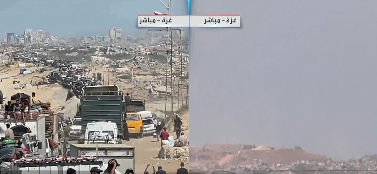 غزة الان .. قصف وتدمير وهروب الناس من الجحيم