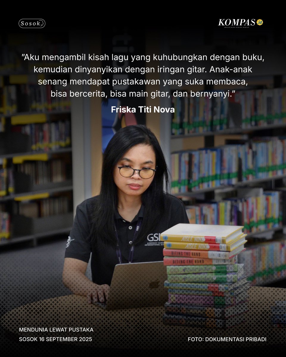 Hobi membaca buku sejak kecil mengantar Friska Titi Nova menjadi seorang pustakawan sekolah. Dari membaca buku jugalah ia bisa berinovasi untuk meningkatkan literasi siswa, dan menjadi Pustakawan Berprestasi tingkat provinsi tahun 2017 dan 2021. Kini inisiator komunitas