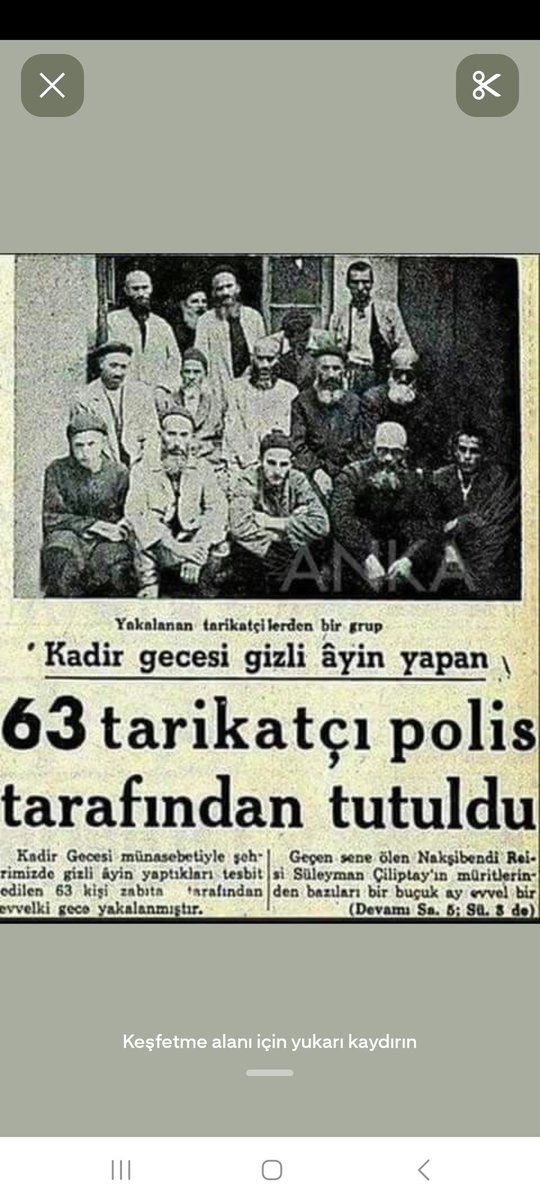 Arşivlerden bir kesit:
📅 Kadir Gecesi’nde gizli ayin yaptığı gerekçesiyle 63 kişi polis tarafından tutuklanıyor.
⏳ Yıl: Cumhuriyet’in ilk dönemleri...
👀 Sizce o dönemin bu sert uygulamaları toplumda nasıl bir etkisi vardir?
#Tarih  #KalbimizSumud #KemalKılıçdaroğlu #Salı Peker